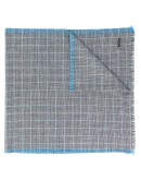 checkered fringed scarf
