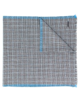 checkered fringed scarf