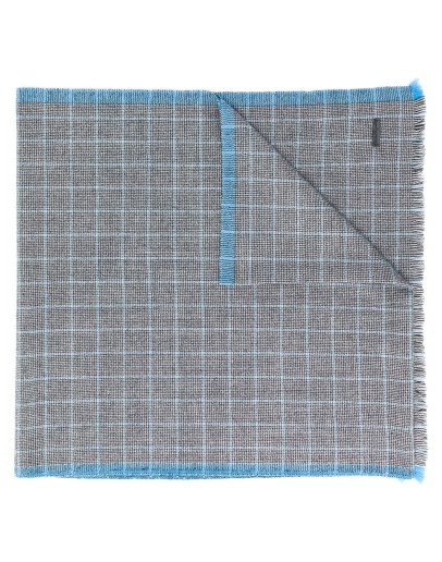 checkered fringed scarf