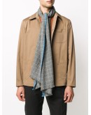 checkered fringed scarf