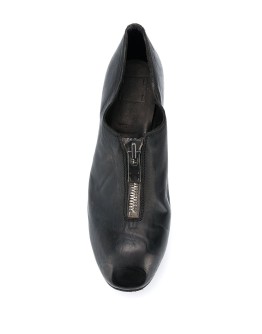 zip-front leather shoes