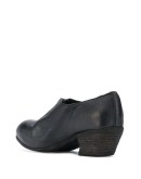 zip-front leather shoes