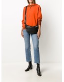 textured leather belt bag