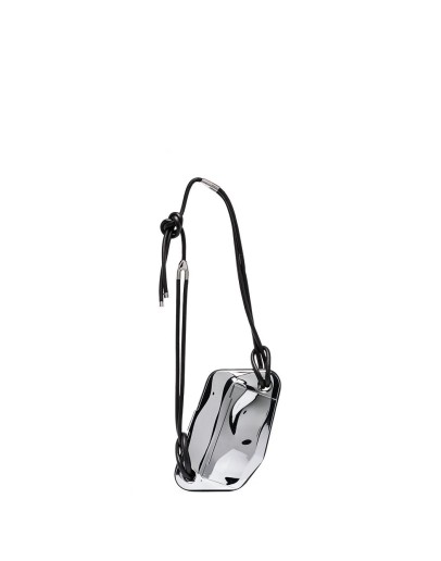engraved-logo crossbody bag