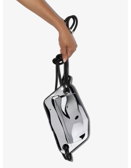engraved-logo crossbody bag