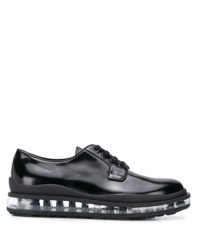 Derby transparent sole shoes