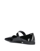 square-toe patent ballerina shoes