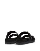 crystal-embellished velvet slides