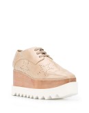 star perforated platform shoes