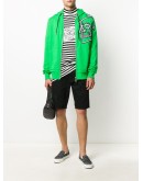 hexagon logo denim shorts 