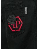 hexagon logo denim shorts 