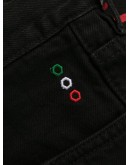 hexagon logo denim shorts 