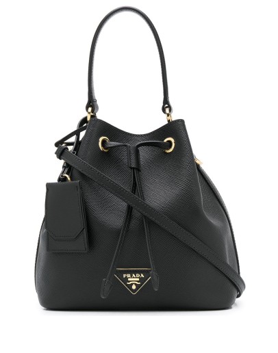 logo-plaque bucket bag