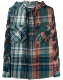 hooded check shirt