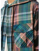 hooded check shirt