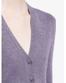 knitted button-front cardigan