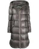 hooded padded down coat