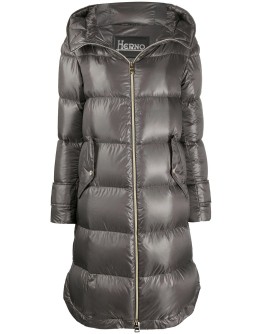 hooded padded down coat