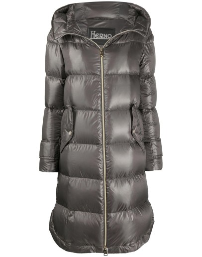 hooded padded down coat