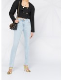 Medusa print skinny jeans