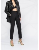 logo lace crop top