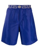 Greca Border knee-length swim shorts