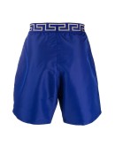 Greca Border knee-length swim shorts