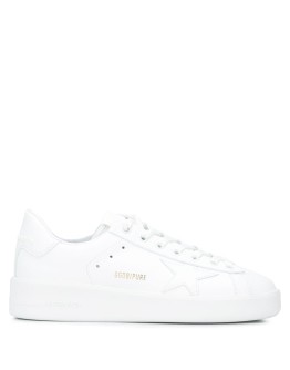 Pure leather low-top sneakers