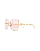 detachable-charm square-frame sunglasses