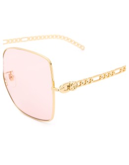 detachable-charm square-frame sunglasses