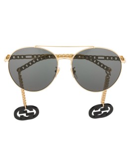 aviator frame charms sunglasses