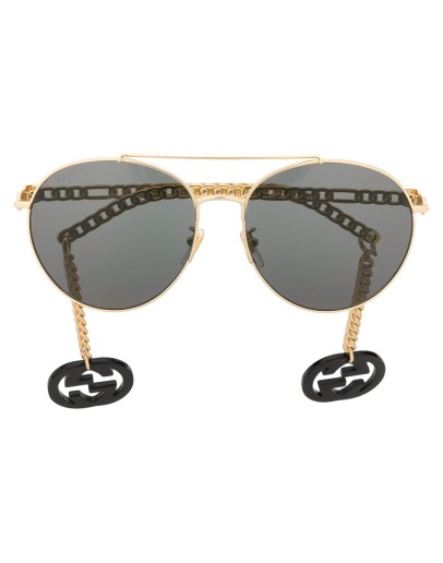 aviator frame charms sunglasses