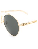 aviator frame charms sunglasses