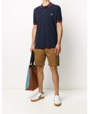 striped trim polo shirt 