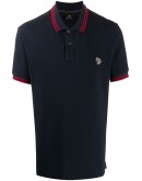 striped trim polo shirt 