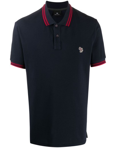 striped trim polo shirt 
