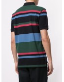 flower-patch cotton polo shirt