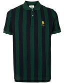 striped flower-patch polo shirt
