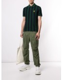 striped flower-patch polo shirt