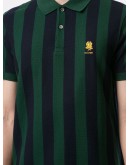 striped flower-patch polo shirt