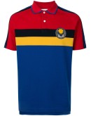 panelled cotton polo shirt