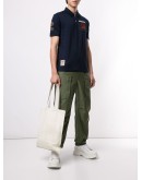 multi-patch logo polo shirt