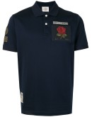 multi-patch logo polo shirt