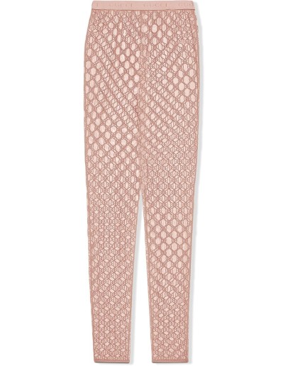 GG embroidered tulle leggings