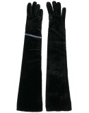 long velvet gloves