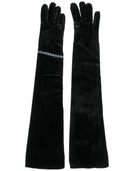 long velvet gloves
