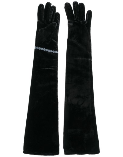 long velvet gloves