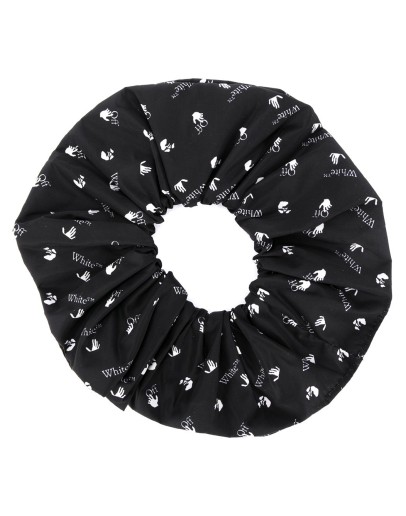 logo-print hair tie