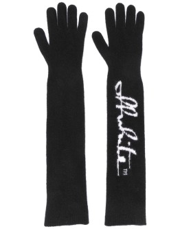 logo-print gloves