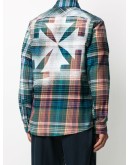 Stencil Arrows print plaid shirt